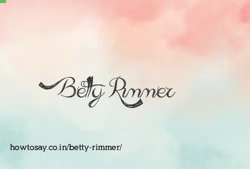 Betty Rimmer