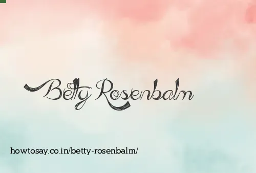 Betty Rosenbalm
