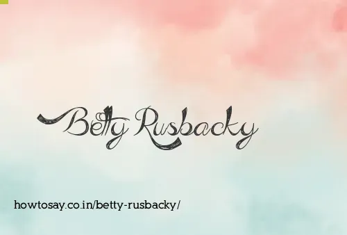 Betty Rusbacky