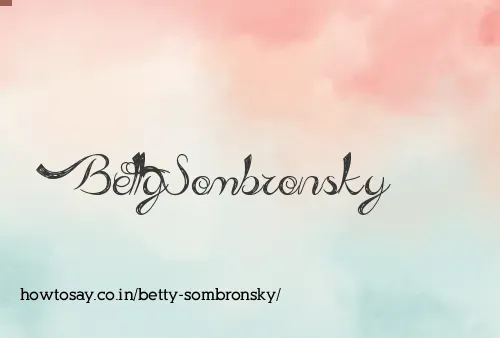 Betty Sombronsky