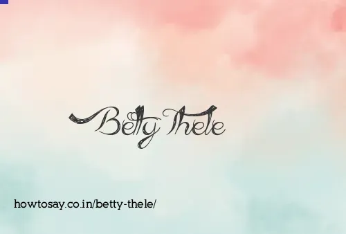 Betty Thele