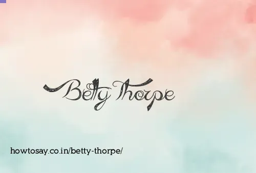 Betty Thorpe