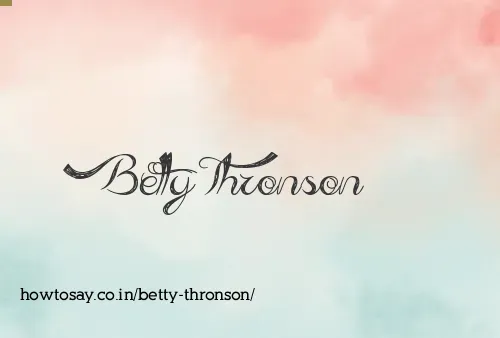 Betty Thronson