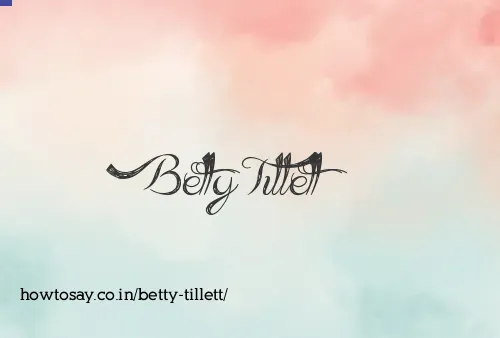 Betty Tillett