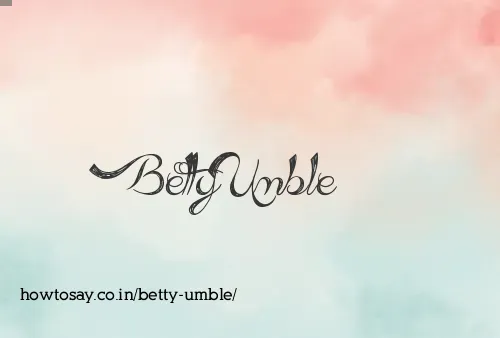 Betty Umble