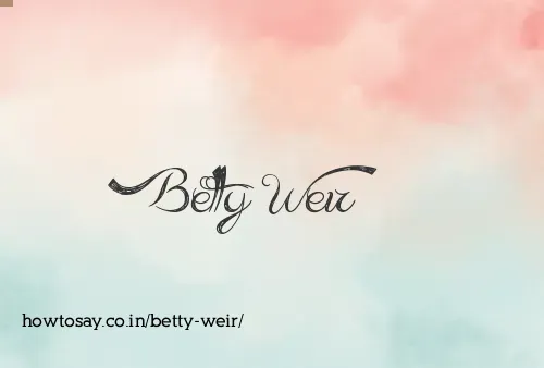 Betty Weir