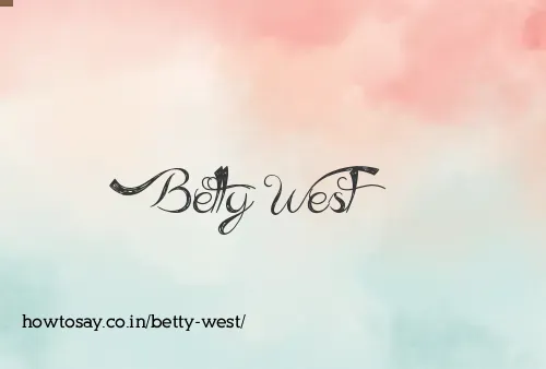 Betty West
