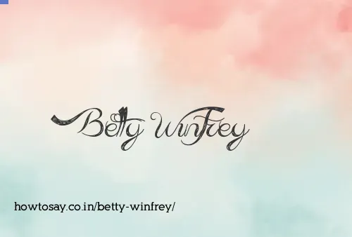Betty Winfrey