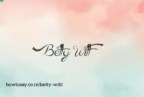 Betty Witt