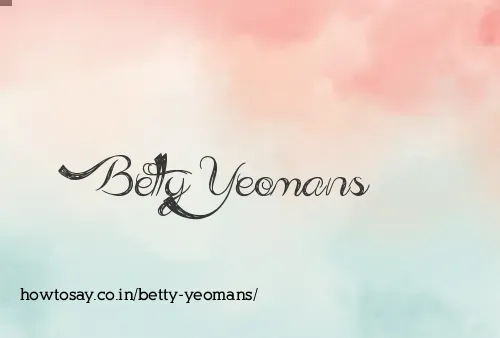 Betty Yeomans