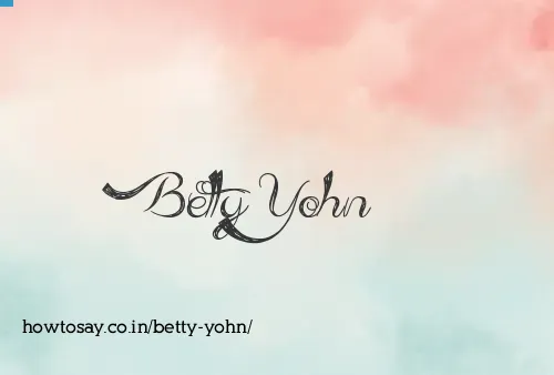 Betty Yohn