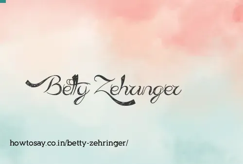 Betty Zehringer