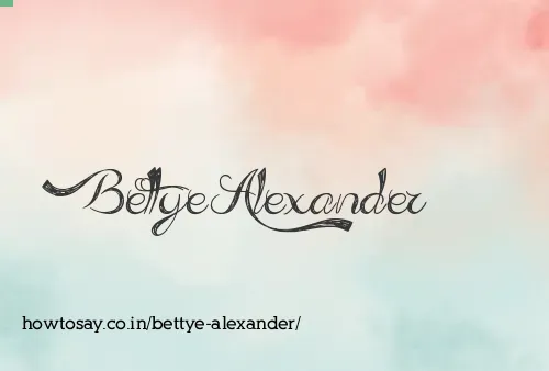Bettye Alexander
