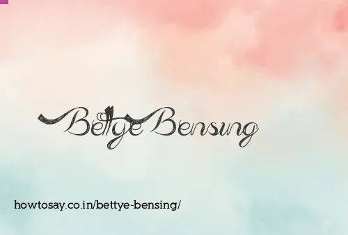 Bettye Bensing