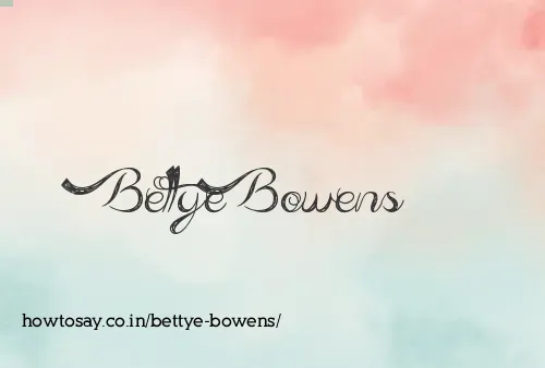 Bettye Bowens