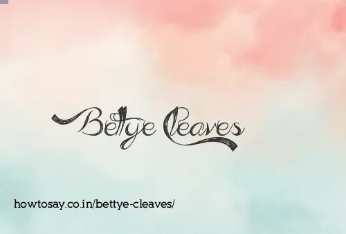Bettye Cleaves