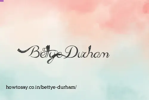 Bettye Durham