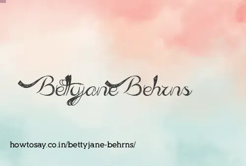 Bettyjane Behrns