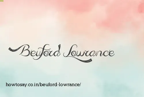 Beuford Lowrance