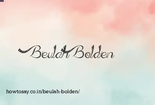 Beulah Bolden