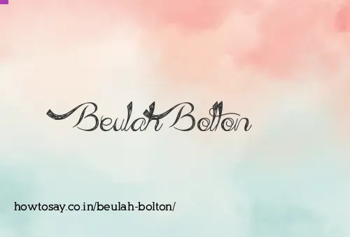 Beulah Bolton