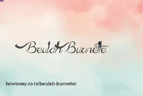 Beulah Burnette
