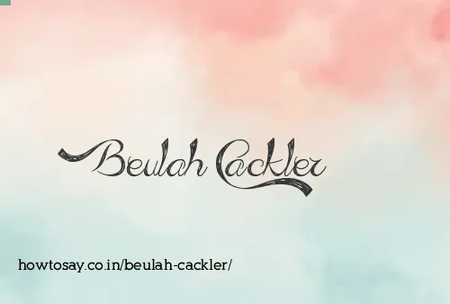 Beulah Cackler