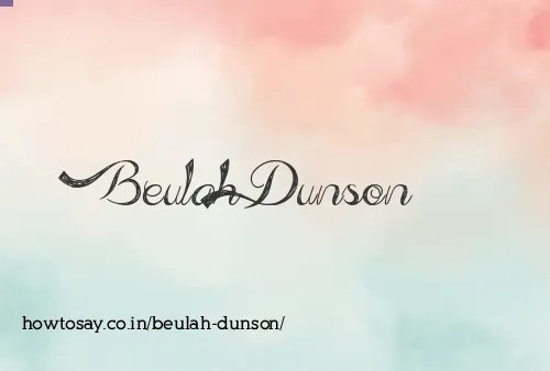Beulah Dunson