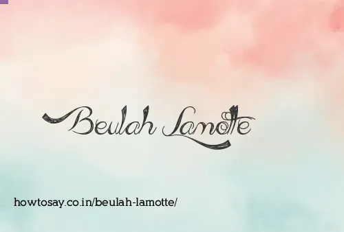Beulah Lamotte