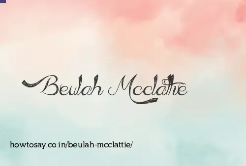 Beulah Mcclattie