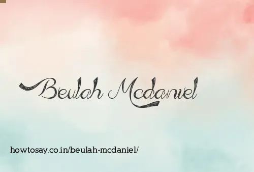 Beulah Mcdaniel