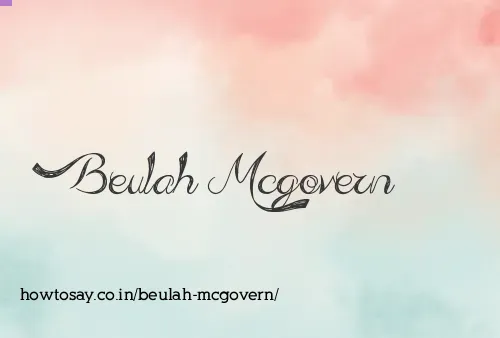Beulah Mcgovern
