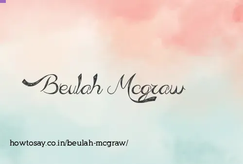 Beulah Mcgraw