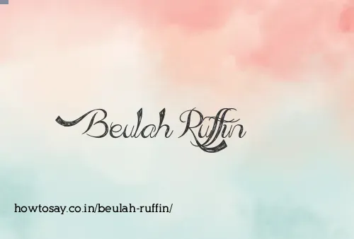 Beulah Ruffin