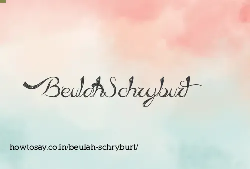 Beulah Schryburt