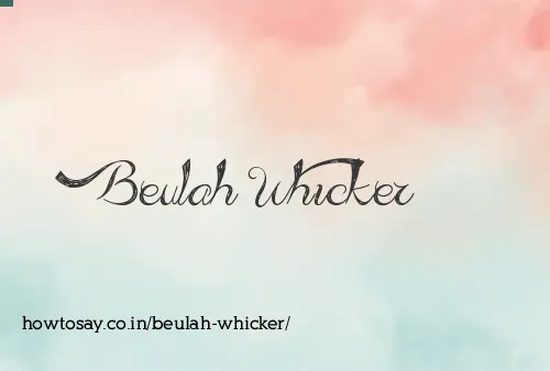 Beulah Whicker