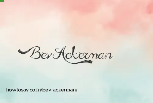 Bev Ackerman