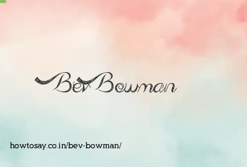Bev Bowman