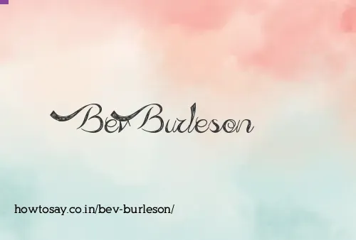 Bev Burleson