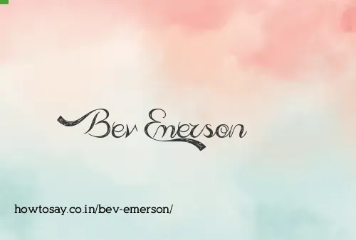 Bev Emerson