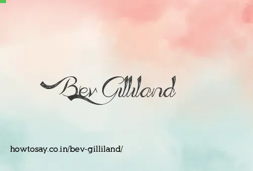 Bev Gilliland