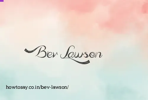 Bev Lawson