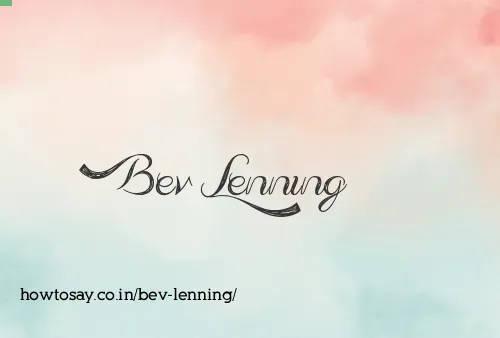 Bev Lenning