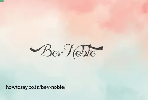 Bev Noble