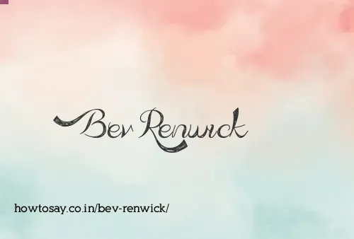 Bev Renwick