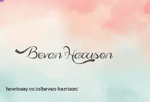 Bevan Harrison