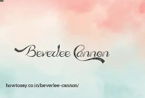Beverlee Cannon