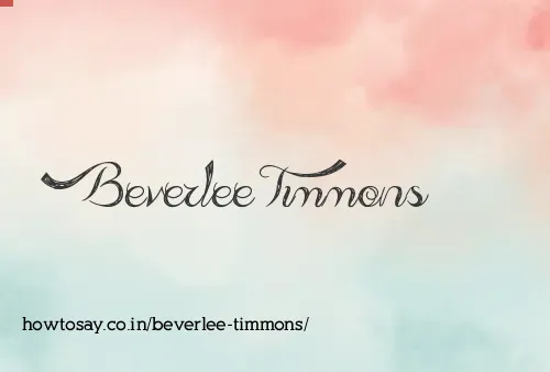 Beverlee Timmons