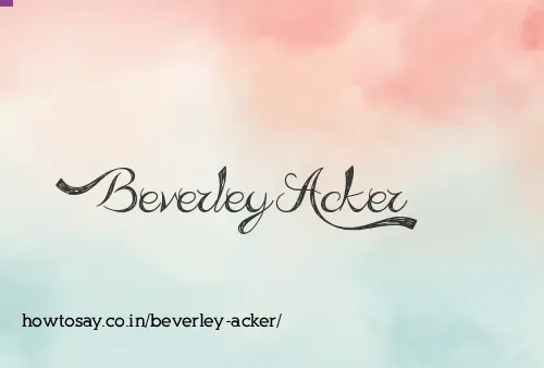 Beverley Acker