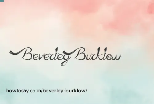 Beverley Burklow